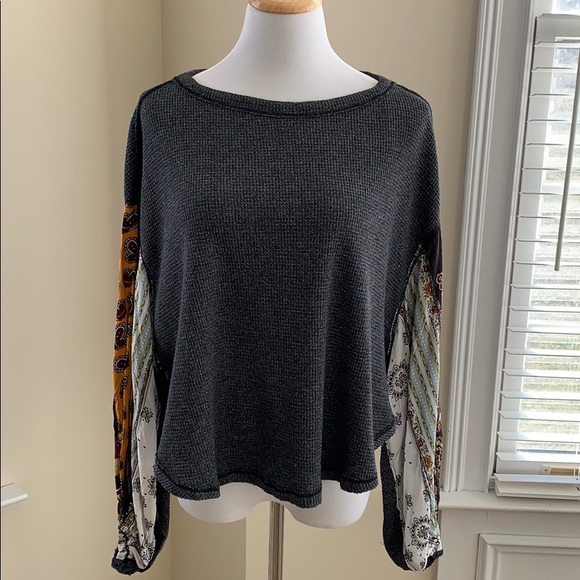 Free People Tops - Free People charcoal top.
